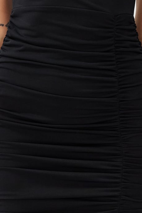 TRENDYOLMİLLA Dames Zwart Effen Kort / Mini Mouwloos Stijlvol/Avond Bodycon Jurken - Image 4