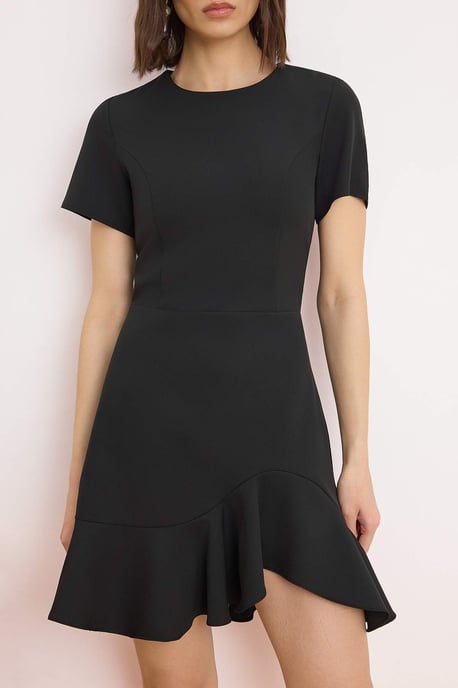 TRENDYOLMİLLA Dames Zwart Effen Kort / Mini Kort Skater Jurken - Image 4