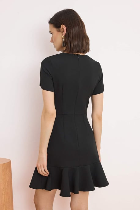 TRENDYOLMİLLA Dames Zwart Effen Kort / Mini Kort Skater Jurken - Image 5
