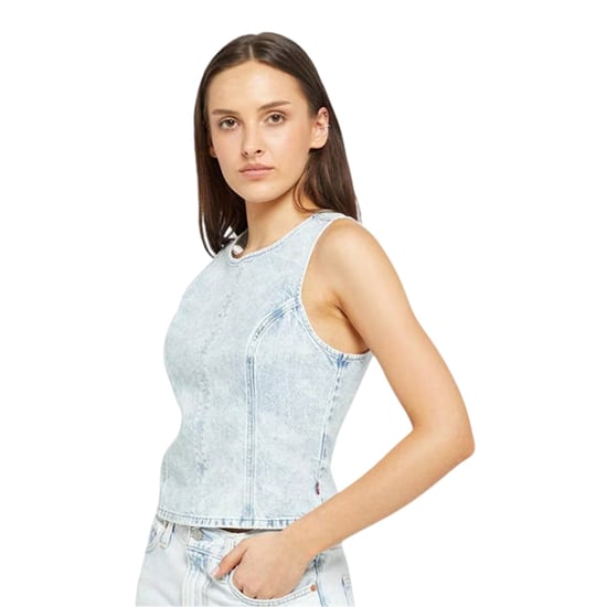 Levis Topanga Denim Slim-tanktop voor dames (Water) - Image 3