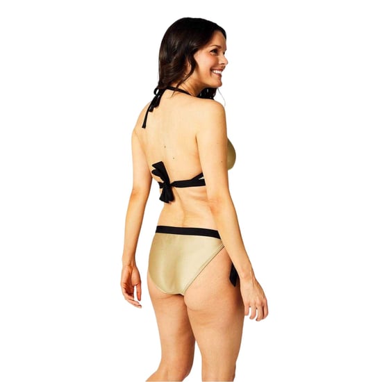 Biba Dames/Dames Bikinibroekje met contrasterende zijband (Goud/Zwart) - Image 3