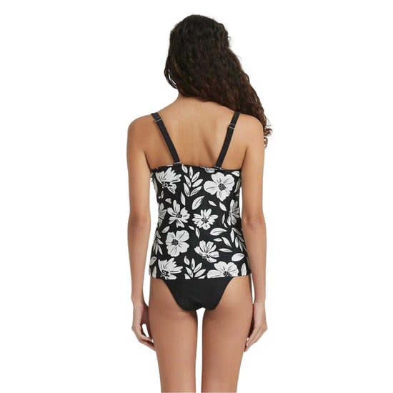 Be You Tankini-top met bloemenprint en sweetheart-halslijn voor dames (Monochroom) - Image 3