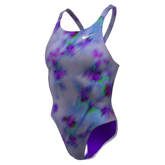 Nike Womens/Ladies Floral Pattern One Piece Swimsuit (Court Purple) - Image 3