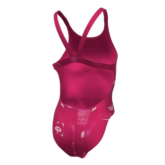 Nike Womens/Ladies Lettering Snug Fit One Piece Swimsuit (Rush) - Image 2