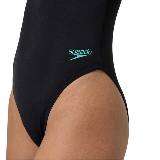 Speedo Womens/Ladies Racer One Piece Swimsuit (Anthracite) - Image 4