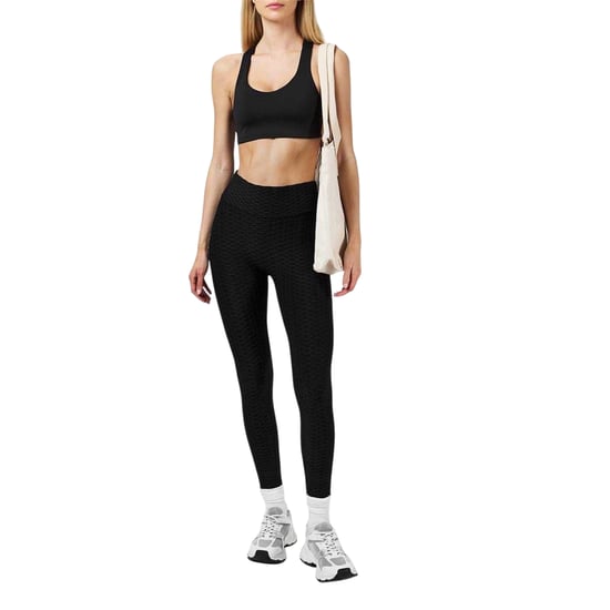 Miso Leggings met honingraatmotief voor dames (Zwart) - Image 4