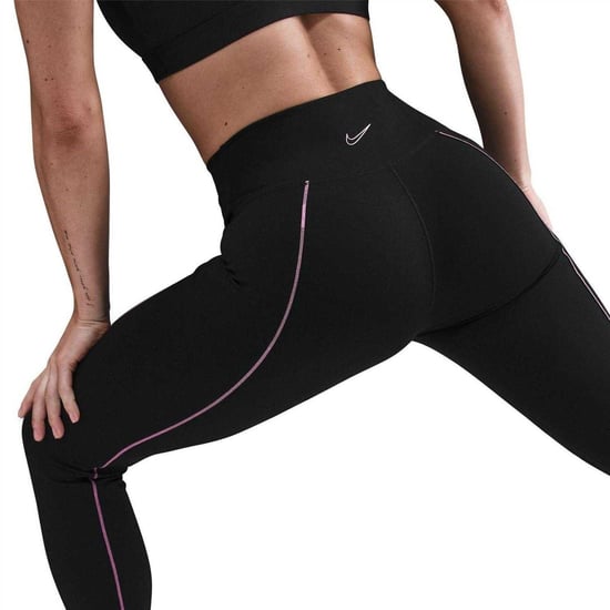 Nike Dameslegging met zijstrepen en hoge taille (Zwart/roze) - Image 4