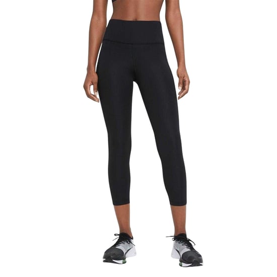 Nike Hardloopleggings voor dames met middelhoge taille (Zwart) - Image 1