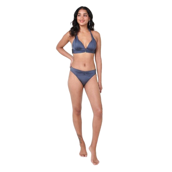 Biba Bikinibroekje voor dames met gerimpelde voorkant van het merk Ven (Grijs) - Image 4