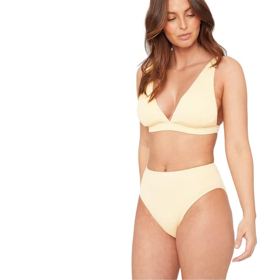 Be You Bikinibroekje met textuur en hoge taille voor dames/dames (Citroen) - Image 2