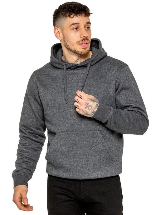 Kruze | 3 Pack Mens Fleece Hoodie - BLK/GRY/CHAR - Image 4