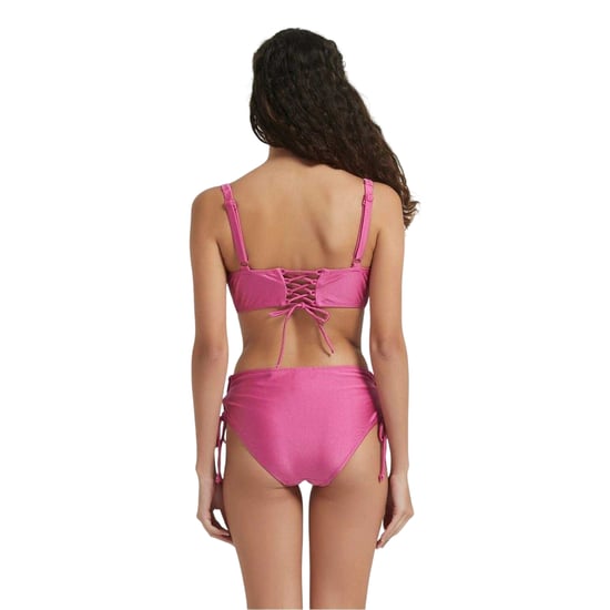 Be You Glanzende Plunge-bikinitop voor dames (Framboos) - Image 3