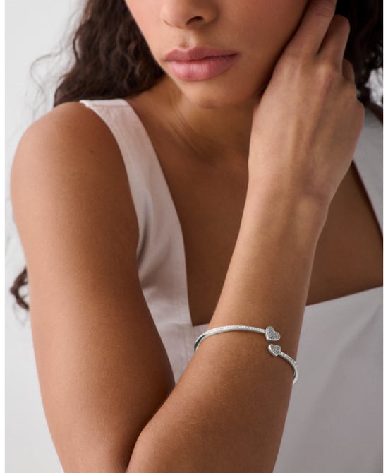 Yours Truly Pave Open Hinge Cuff - Image 2