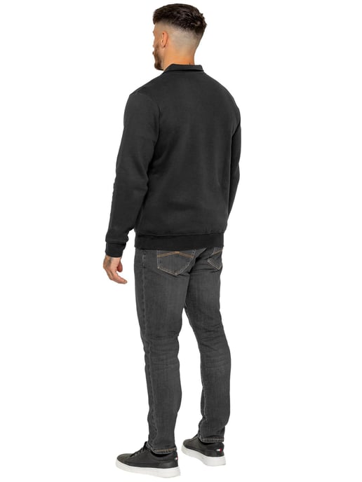 Enzo Milano | Mens Half Zip Collared Sweatshirt - Image 6