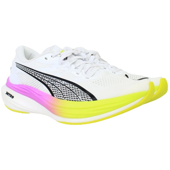 Puma Deviate Nitro 3 Mens White Running Shoes - Image 2
