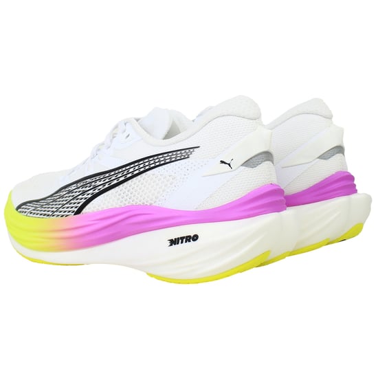 Puma Deviate Nitro 3 Mens White Running Shoes - Image 3