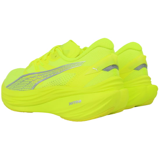 Puma Deviate Nitro 3 Womens Yellow Running Shoes - Image 3