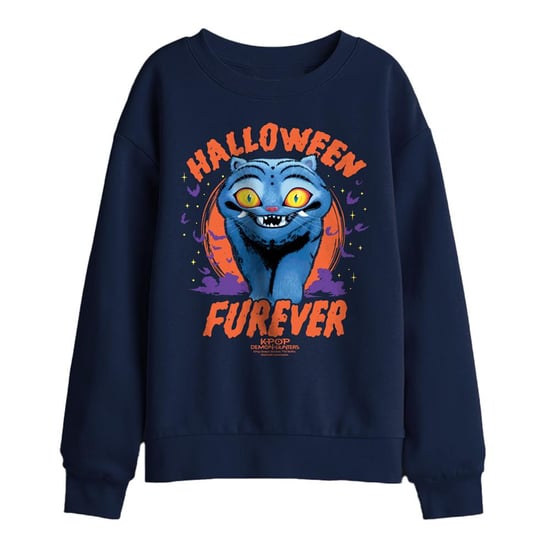 K-Pop Demon Hunters Furever Derpy Tiger-sweatshirt voor kinderen voor Halloween (Marineblauw) - Image 1