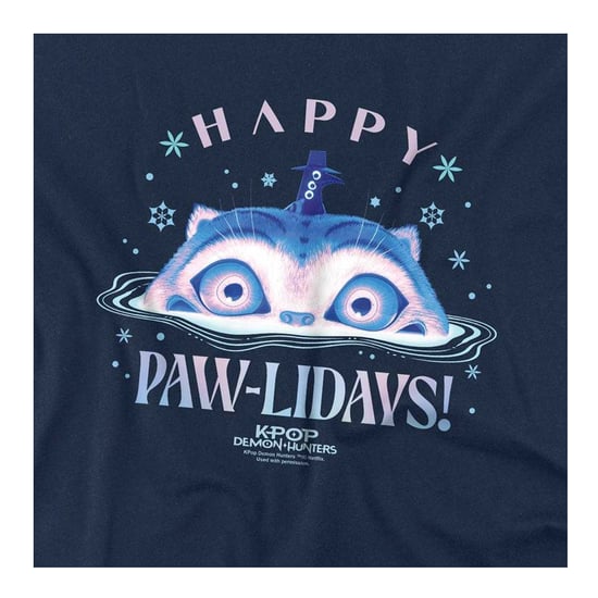K-Pop Demon Hunters Happy Pawlidays Derpy Tiger kersttrui voor kinderen (Marineblauw) - Image 3