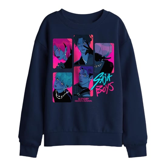 K-Pop Demon Hunters Saja Boys Demons-sweatshirt voor kinderen/jongens (Marine) - Image 1