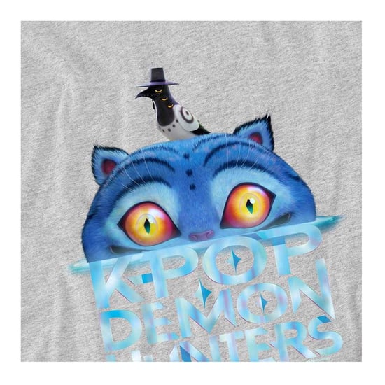 K-Pop Demon Hunters Kinder-sweatshirt met Derpy Tiger-logo in vervaagde stijl (Atletische Heide) - Image 3