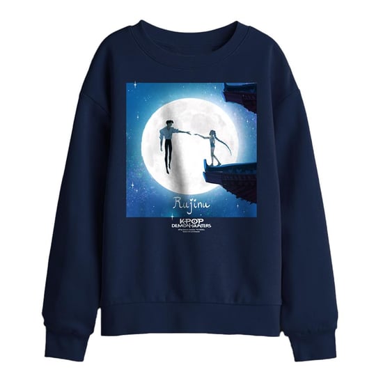 K-Pop Demon Hunters Rumi & Jinu Moon-sweatshirt voor kinderen (Marine) - Image 1