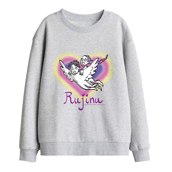 K-Pop Demon Hunters Childrens/Kids Huntrix Saja Boys Rujinu Heart Sweatshirt (Athletic Heather) - Image 1