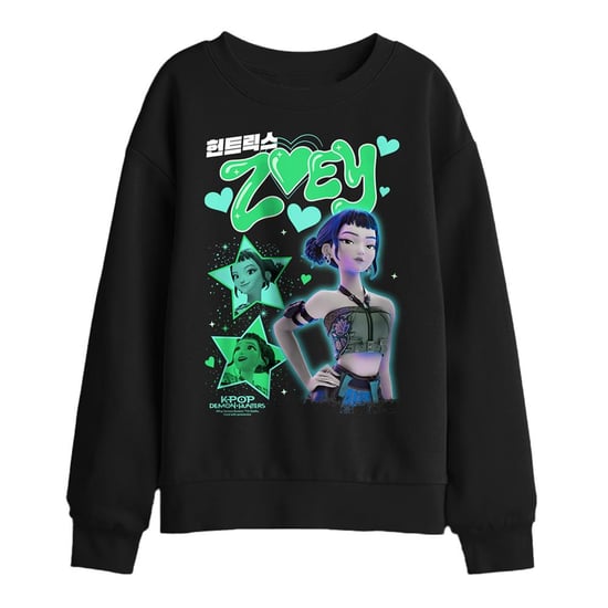 K-Pop Demon Hunters Childrens/Kids Huntrix Zoey K-Pop Star Sweatshirt (Black) - Image 1