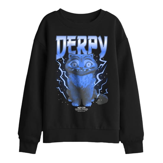 K-Pop Demon Hunters Derpy Tiger Lightning-sweatshirt voor kinderen (Zwart) - Image 1