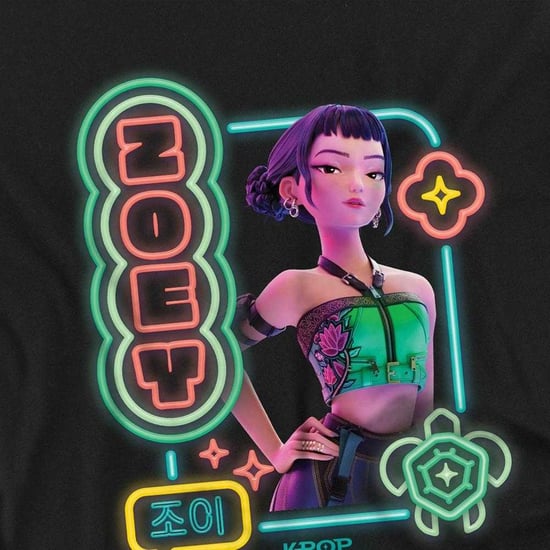 K-Pop Demon Hunters sweatshirt voor kinderen Zoey met lichtgevende details (Zwart) - Image 3