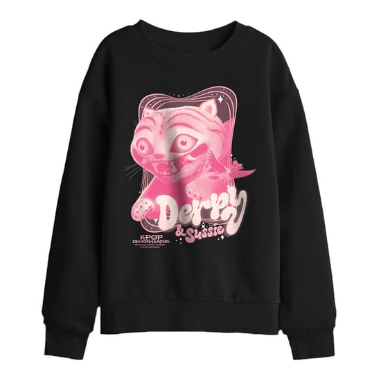 K-Pop Demon Hunters Kinder-sweatshirt met kleurverloop: Derpy & Sussie (Zwart) - Image 1