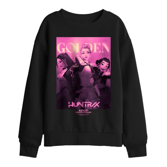 K-Pop Demon Hunters Huntrix Golden Poster-sweatshirt voor kinderen (Zwart) - Image 1