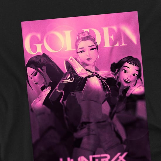 K-Pop Demon Hunters Huntrix Golden Poster-sweatshirt voor kinderen (Zwart) - Image 3