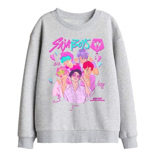 K-Pop Demon Hunters Childrens/Kids Saja Boys Signature Sweatshirt (Athletic Heather) - Image 1