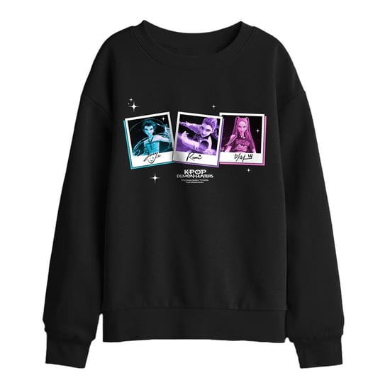 K-Pop Demon Hunters Childrens/Kids Polaroid Sweatshirt (Black) - Image 1