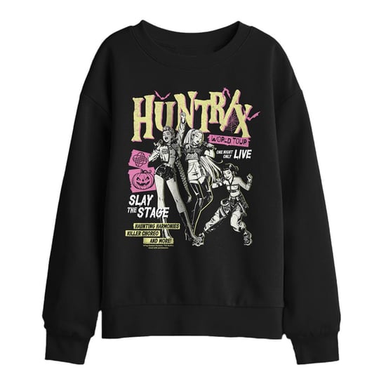 K-Pop Demon Hunters Punk-sweatshirt Huntrix World Tour voor kinderen (Zwart) - Image 1