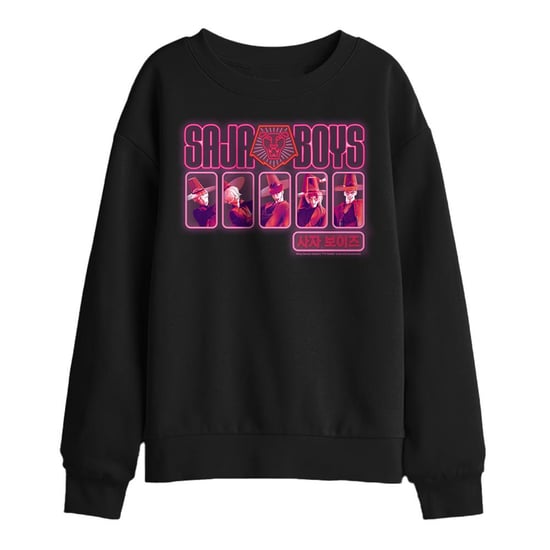 K-Pop Demon Hunters Saja jongenssweatshirt met lichtgevende details voor kinderen (Zwart) - Image 1