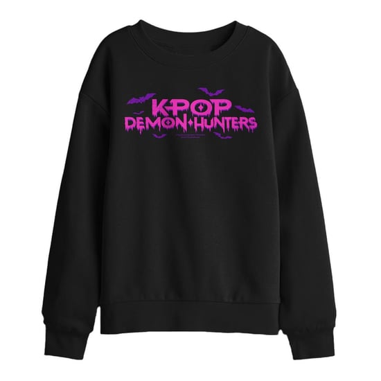 K-Pop Demon Hunters Kinder-/meisjessweatshirt met Drip-logo voor Halloween (Zwart) - Image 1