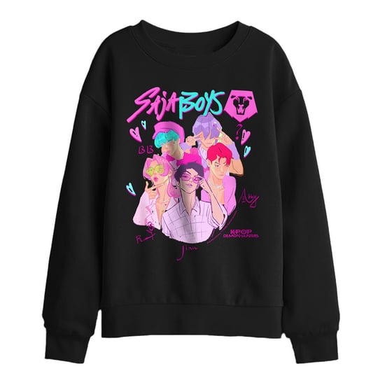 K-Pop Demon Hunters Kinderen/Kindergroep Signatures Saja Jongenssweater (Zwart) - Image 1