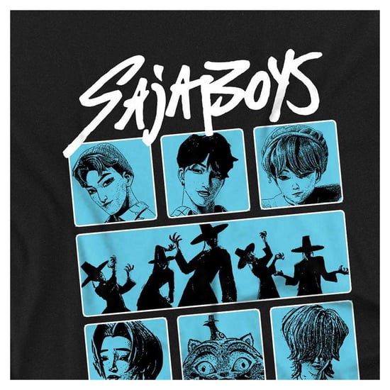 K-Pop Demon Hunters Childrens/Kids Saja Boys Posterized Square Sweatshirt (Black) - Image 3