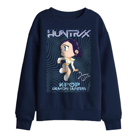 K-Pop Demon Hunters Childrens/Kids Zoey Poster Sweatshirt (Navy) - Image 1