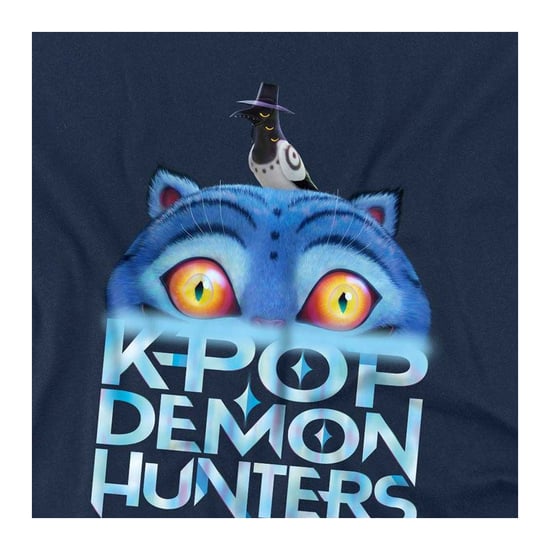 K-Pop Demon Hunters Kinder-sweatshirt met Derpy Tiger-logo in vervaagde stijl (Marine) - Image 3