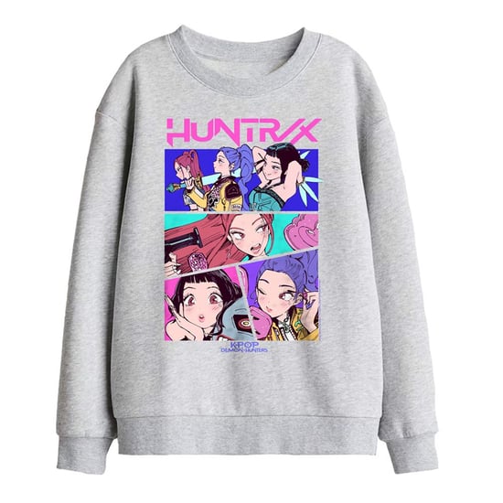 K-Pop Demon Hunters Huntrix Neon Comic Anime-sweatshirt voor kinderen (Atletische Heide) - Image 1