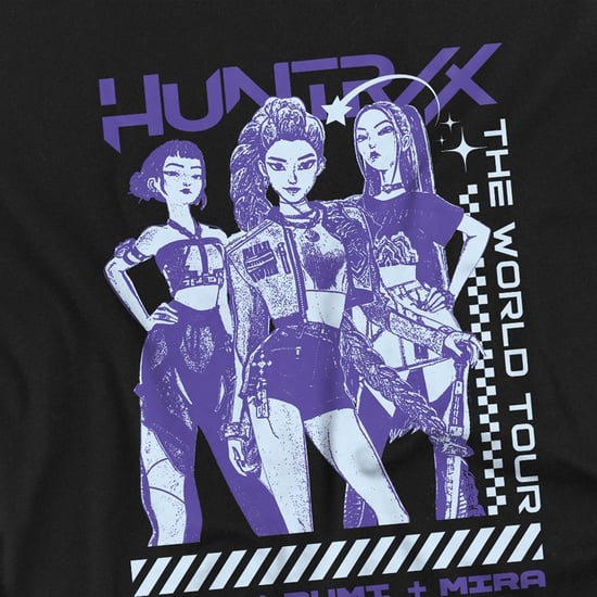 K-Pop Demon Hunters Childrens/Kids Huntrix World Tour Posterized Sweatshirt (Black) - Image 3