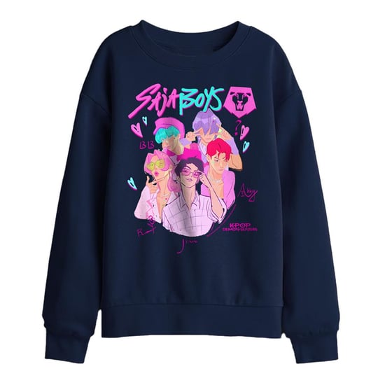 K-Pop Demon Hunters Saja Boys Group Signature-sweatshirt voor kinderen/jongens (Marine) - Image 1