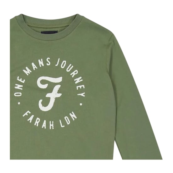 Farah Kinder-sweatshirt met ‘One Man’s Journey’-logo (Groen) - Image 3