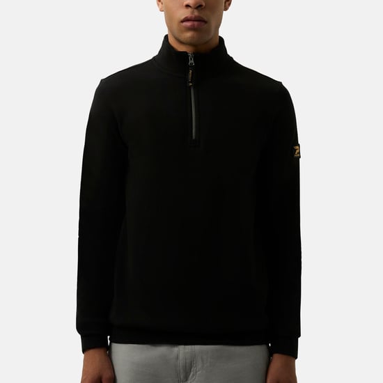 Patrick Mens Harlem Quarter Zip Top (Black) - Image 1