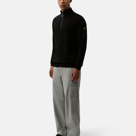 Patrick Mens Harlem Quarter Zip Top (Black) - Image 3