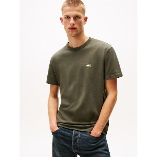 Tommy Jeans Heren Tonaal Badge T-shirt (Tinnen) - Image 2