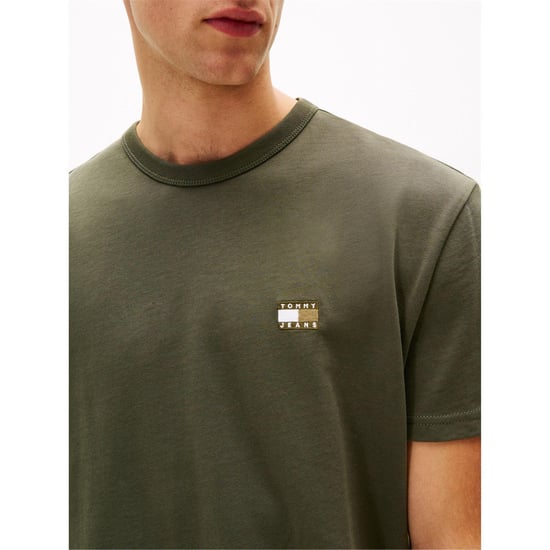 Tommy Jeans Heren Tonaal Badge T-shirt (Tinnen) - Image 5